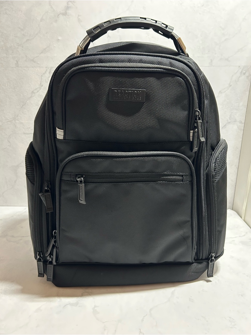 Reaction Kenneth Cole Black Laptop Backpack Business Travel Work Bag 18 Inch